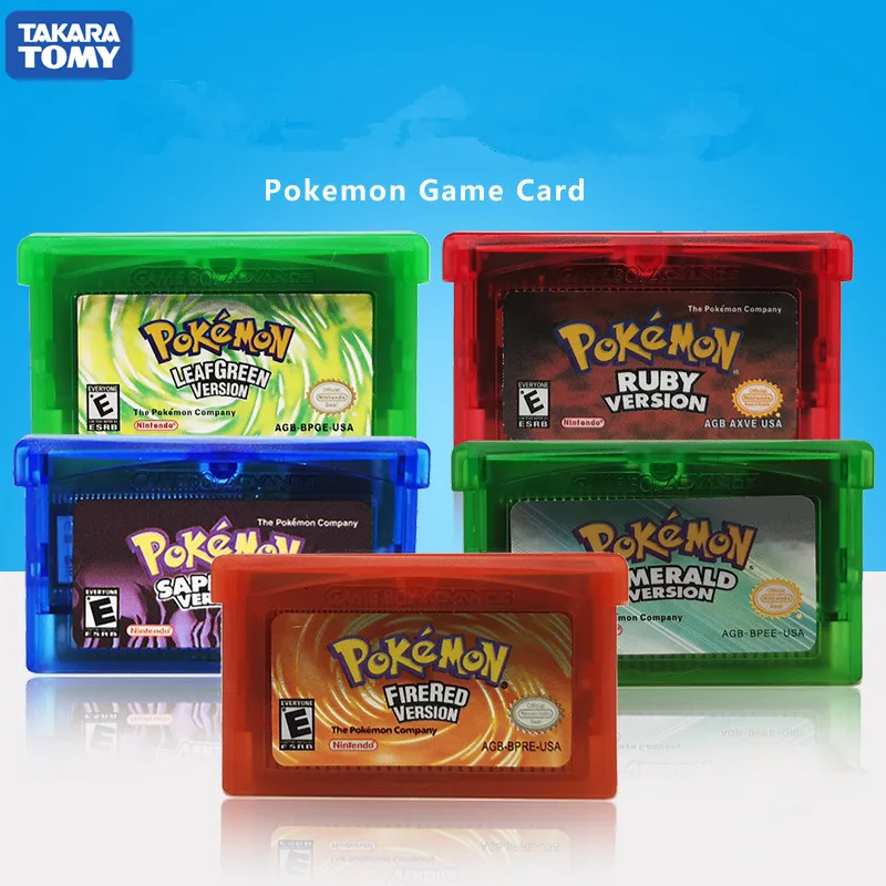 Pokemon Series NDSL GB GBC GBM GBA SP Video Game Cartridge Console Card Classic Game Collect Colorful Version English Language