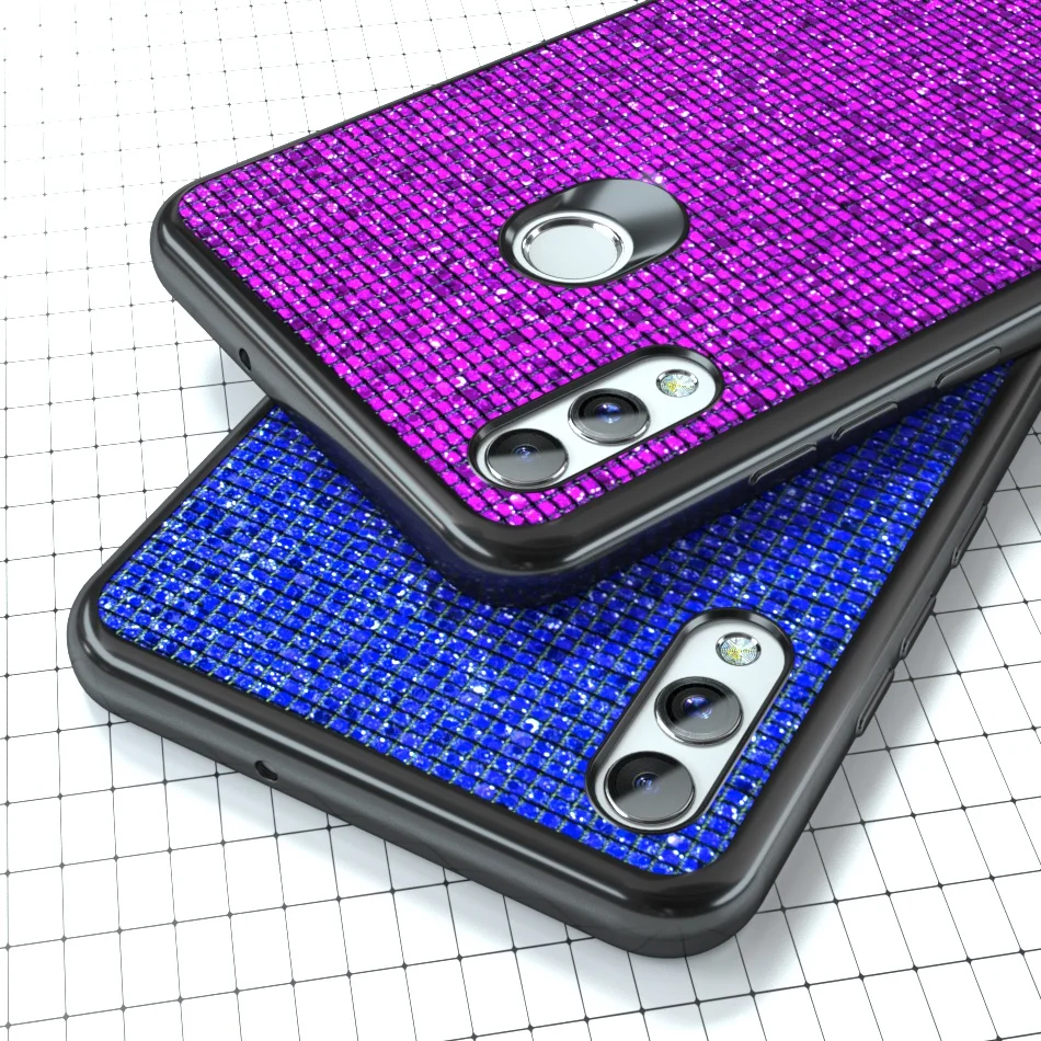 Силиконовый чехол с блестками для Huawei Honor 9 Lite 8X 8C 8A 10 P20 P P10 Mate 30 Pro P30 Smart 2019|Бамперы| |