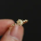 Шикарные Изящные милые женские кольца в виде снежинки изящные кольца Свадебные ювелирные изделия