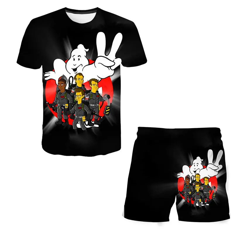 

Ghostbusters Suit Kid Short Sleeve 3d Boys Girls Top Summer Boys T-shirt Print 4 5 6 7 8 9 10 11 12 13 14 Year T-shirt+shorts