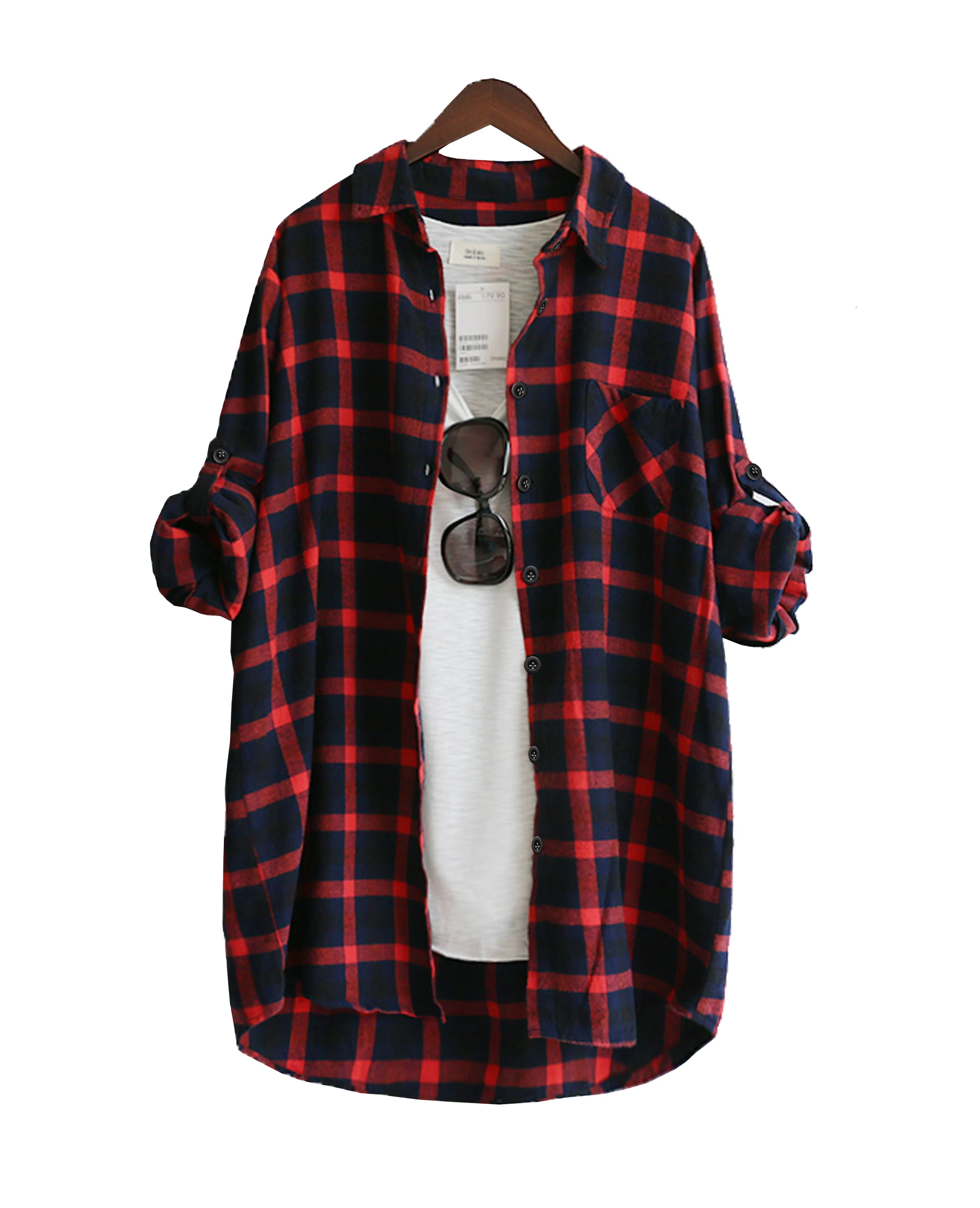 Осенняя красная сетчатая популярная стильная Корейская версия свободной