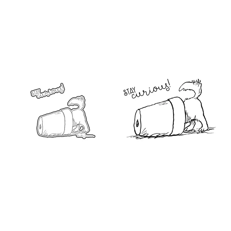 

Dog Flowerpot Pattern Metal Cutting Dies And Clear Stamps Set For Craft Making Word Greeting Card Scrapbooking DIY 2021 New