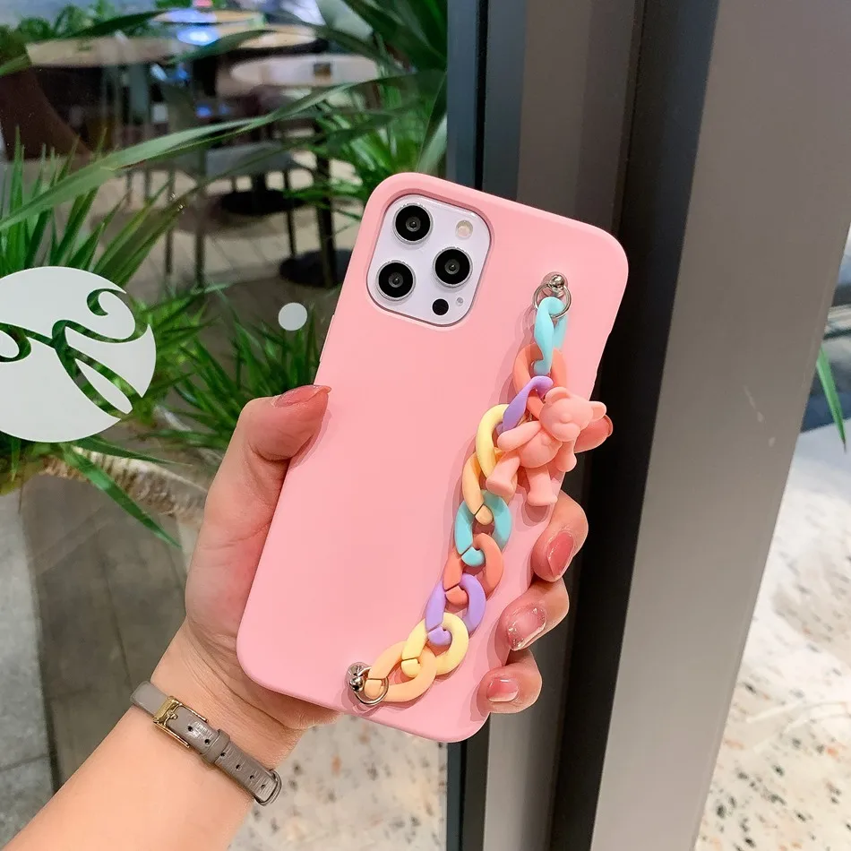 liquid silicone case for oppo a94 a74 a54 a54 a93 a53 a82 a92 a5 a9 a31 2020 a12 a7 a5s a3s a12e f11 f9 pro cutebear chain cases free global shipping