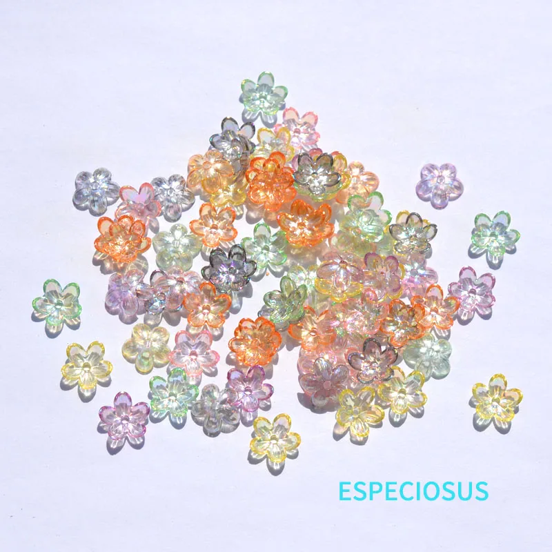 DIY ювелирные изделия аксессуары акриловые бусины 12 мм покрытый цветок спейсеры