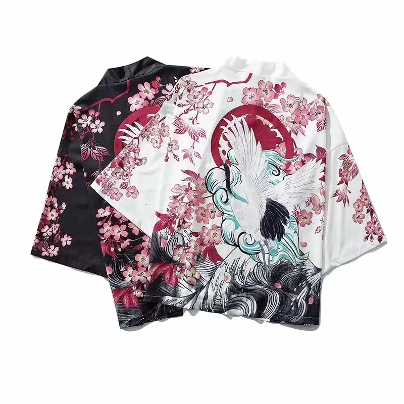 Кимоно для взрослых в японском стиле традиционная одежда хаори с принтом