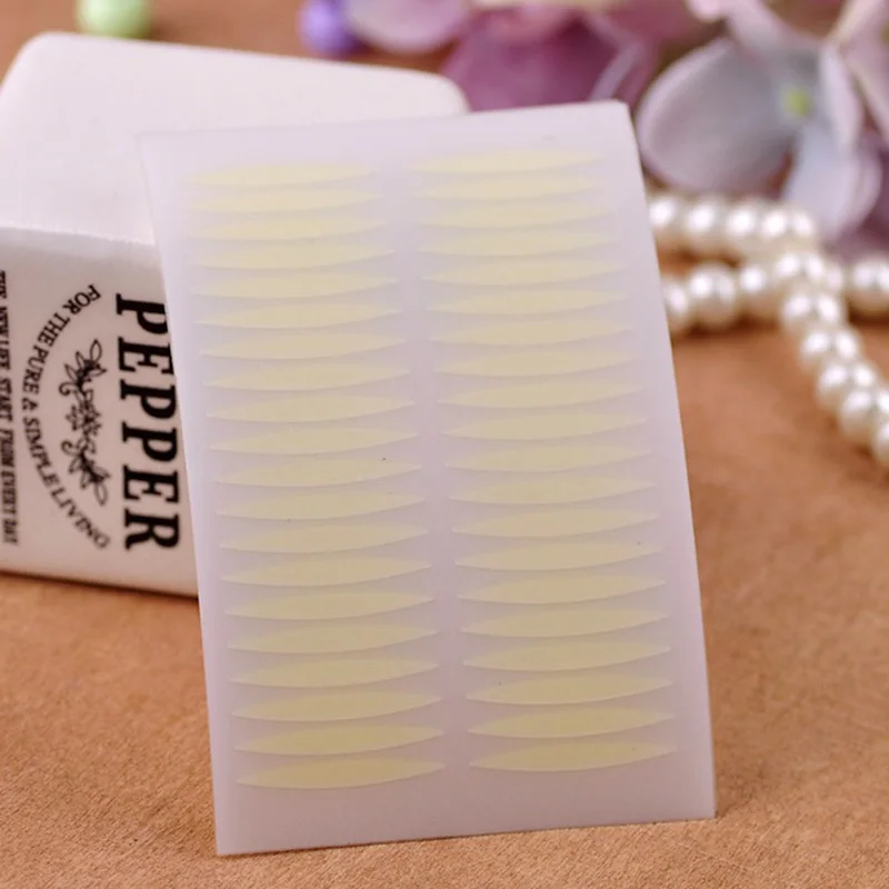 200 Pairs Olive-shaped Eyelid Paste-shaped Invisible Double Fold Shadow Tape Sticker Beauty Tool 2.5*0.3cm | Красота и здоровье