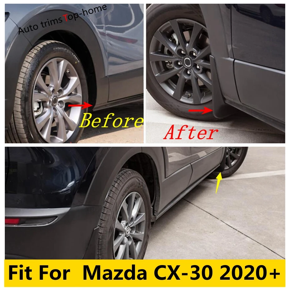

Для Mazda CX-30 2020 2021 2022, передние и задние щитки от грязи, брызговики, брызговики, брызговик, крышка, отделка, пластиковые внешние аксессуары
