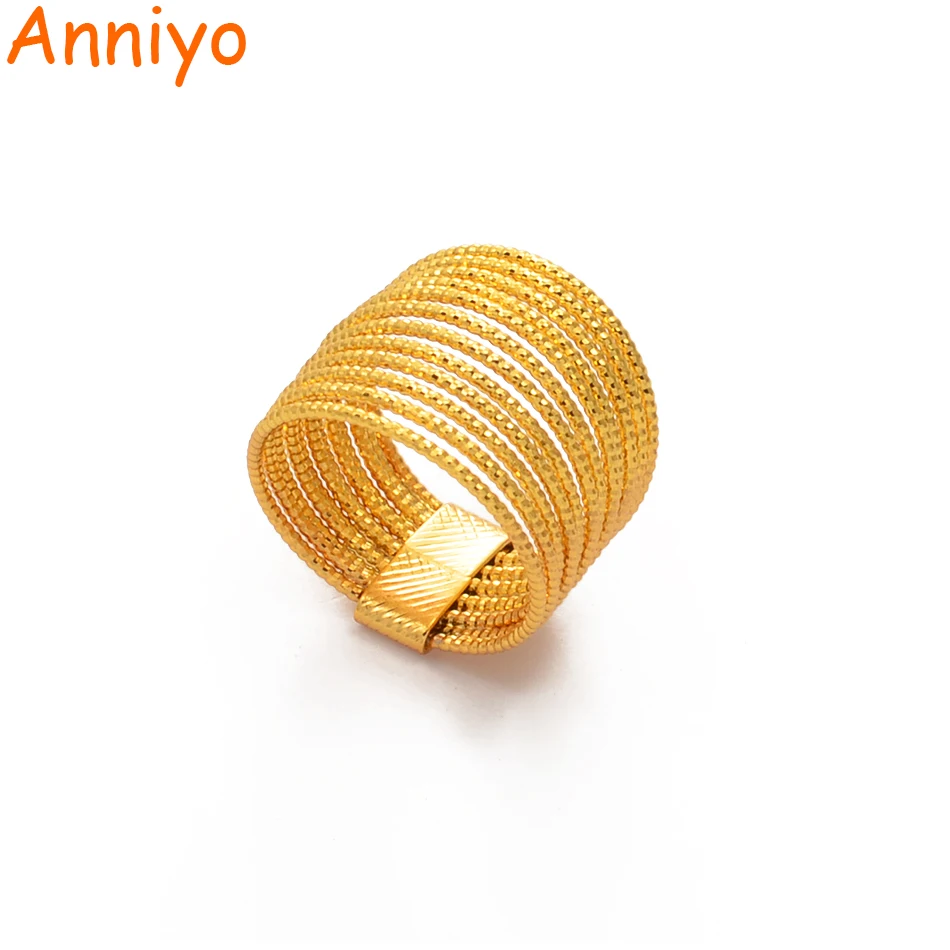 Anniyo Гавайское кольцо для женщин девушек золотой цвет африканский арабский палец