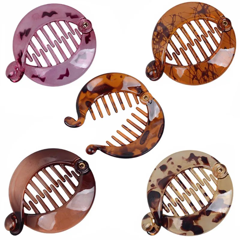 

1 PC Hair Jewelry Banana Barrettes Hairpins Women Styling Tools New Round Fish Shape Hair Claw Clips Accessories for Gilrs