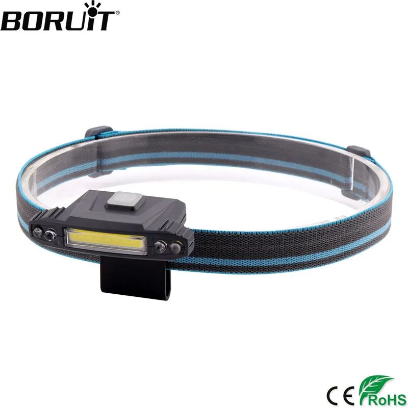 Налобный фонарь BORUiT G026 светодиодный водонепроницаемый с 3 режимами зарядки и