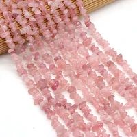 40cm irregular freeform chip gravel beads natural rose quartzs beads for jewelry making diy necklace bracelet 3x5 4x6mm
