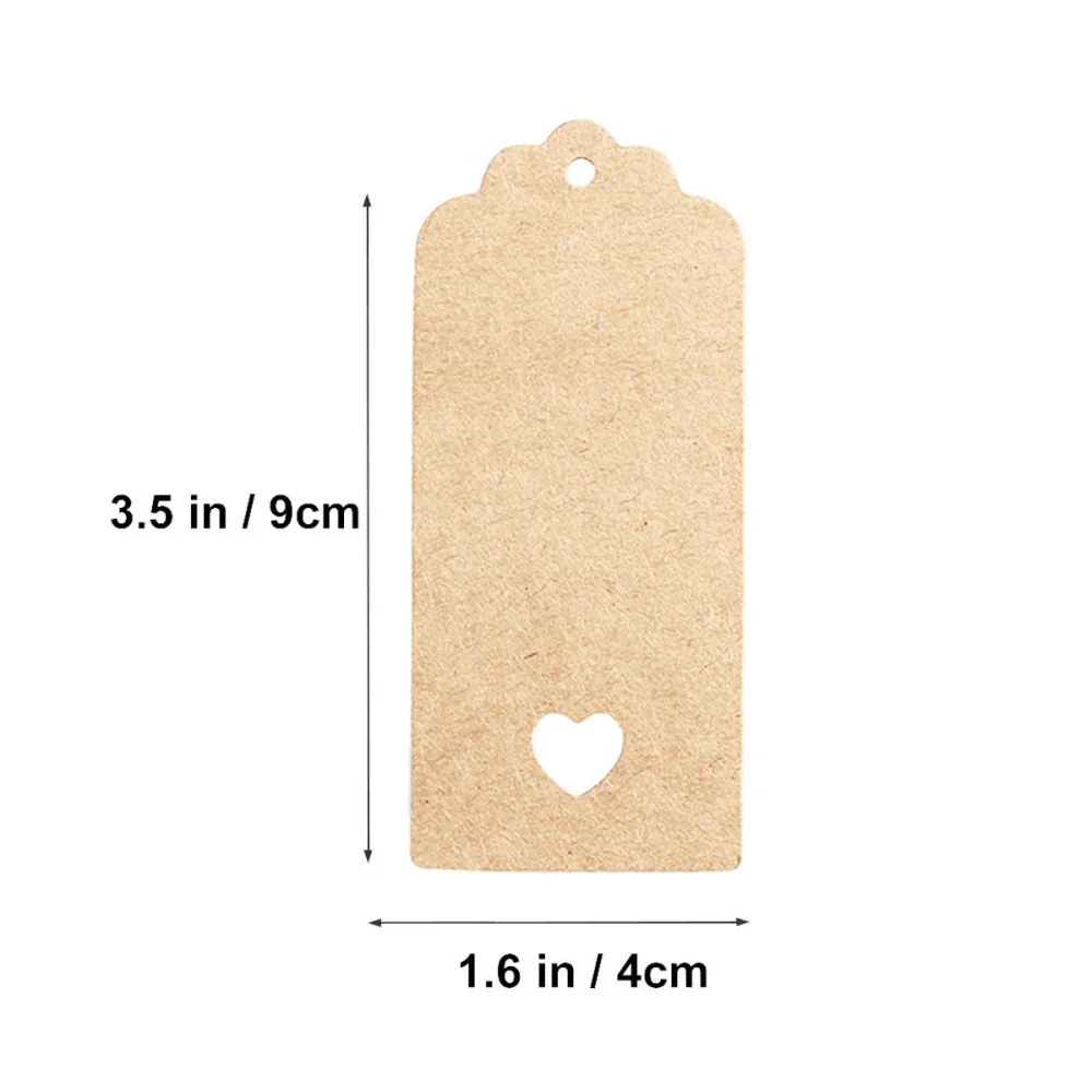 100 шт. 9*4 см ажурная крафт бумага в форме сердца/пустая бирка/Подарочная бирка для