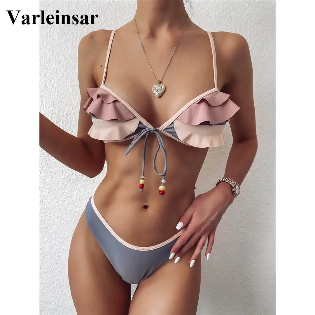 Новый сексуальный женский купальник-бикини 2020 купальный костюм комплект бикини