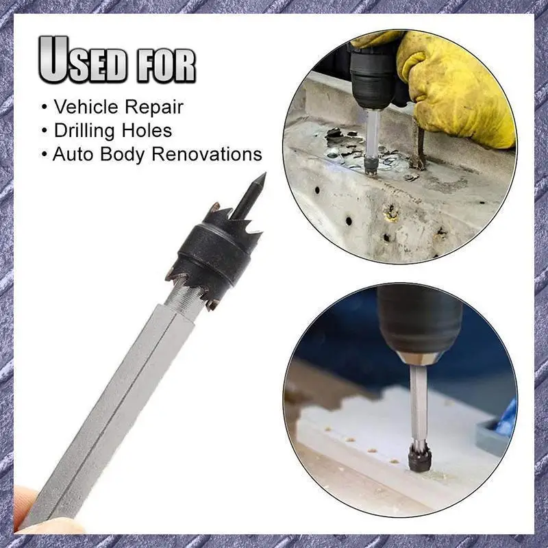 

Welding Spot Drill 3/8 5/16'' Spot Weld Remover Drill Bit Double Side Carbide Tipped Stainless Metal Hole Drill Center Drill Bit