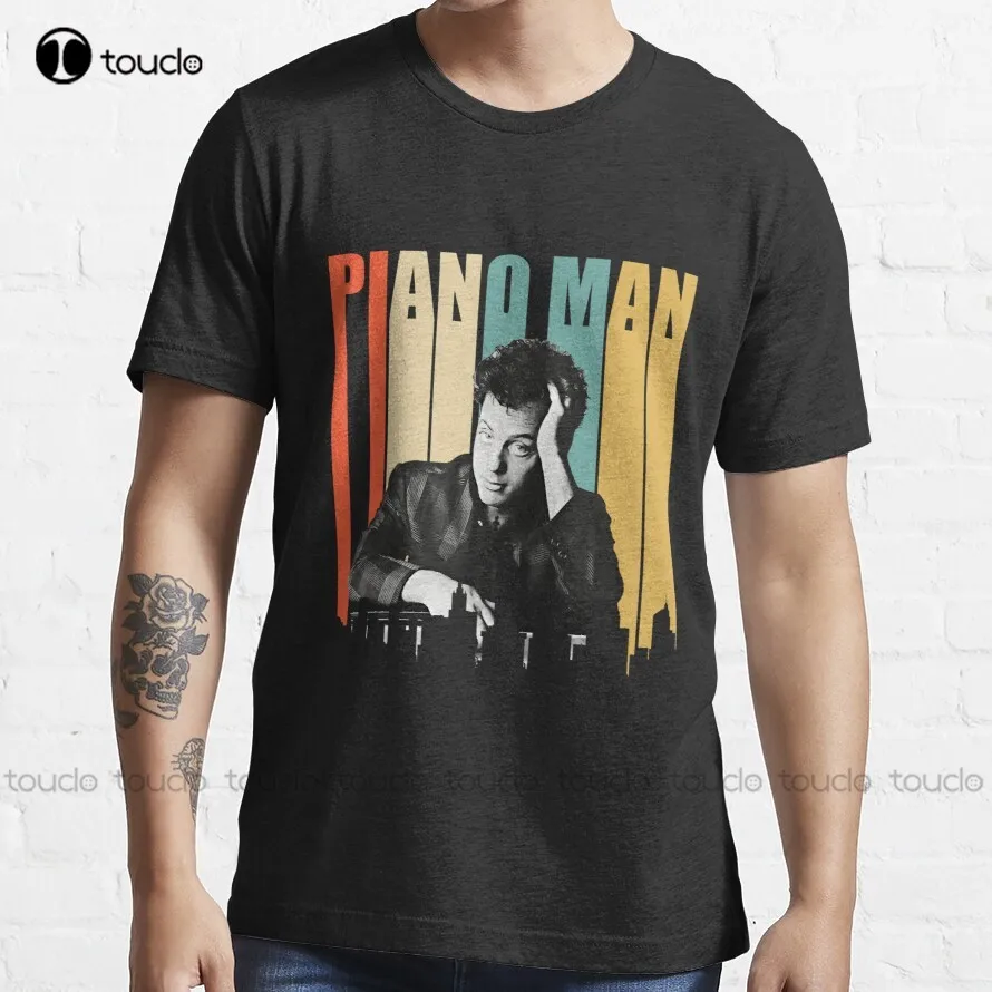 

Vintage Billy Joel Piano Man New York Retro Skyline City T-Shirt Girls T Shirts Custom Aldult Teen Unisex Xs-5Xl Cotton Shirts