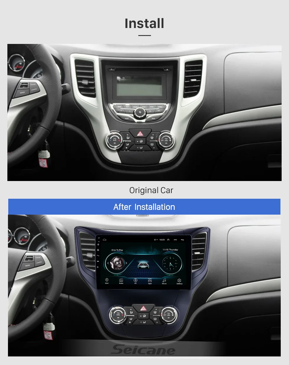 Seicane 10,1 дюймов Android 8,1 для Changan CS35 2012- автомобильный gps навигация Радио мультимедийный плеер Поддержка Carplay цифровой ТВ