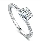 Модное обручальное кольцо с кристаллами для женщин AAA белое серебряное кольцо с кубическим цирконием 2021 Свадебные трендовые женские ювелирные изделия
