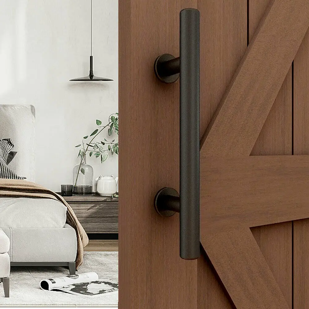 24 см/30 см дверная ручка сарая, раздвижная фурнитура для деревянных дверей, фурнитура для ворот из нержавеющей стали, кухонные двери, мебельная фурнитура, ручка