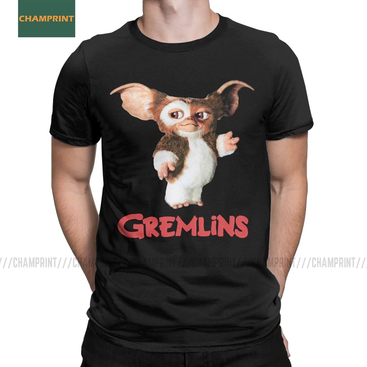 Мужская футболка Gremlins Gizmo для мальчиков хлопковая с короткими рукавами 80s фильм