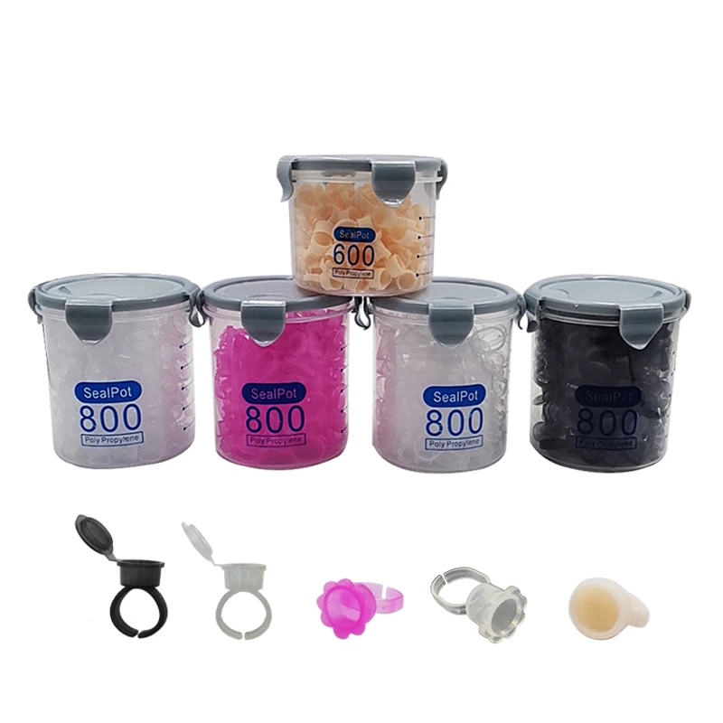 Одноразовые чашки для чернил татуировок Пластиковые силиконовые микроблейдинга