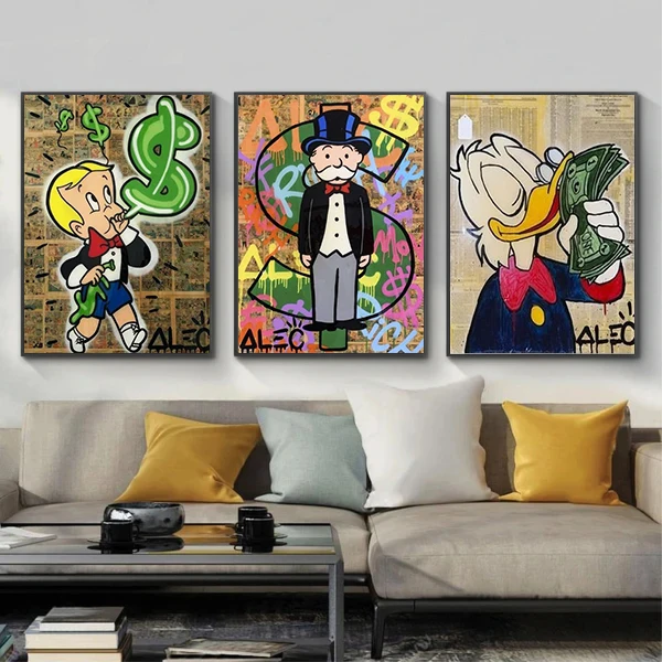 

Картина маслом на холсте граффити, уличное искусство, постеры и принты, настенное украшение для гостиной, домашний декор (без рамки)