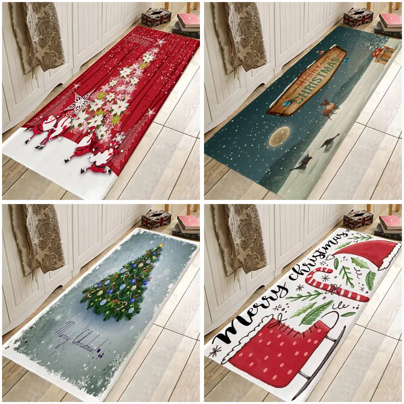 Творческий 3D напечатание рождественское коврик коврики для прихожей и Спальня