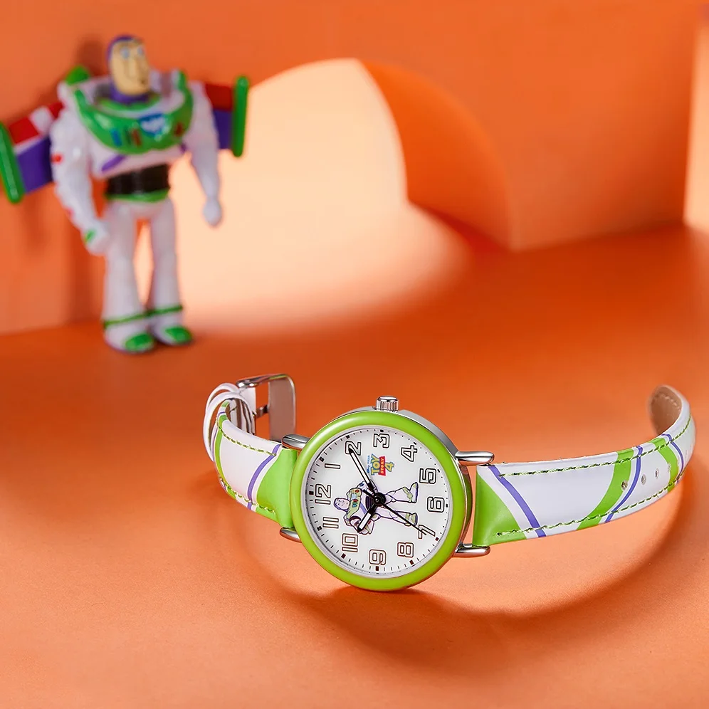 Disney оригинальная игрушка История PIXAR Woody Buzz Lightyear дети детство друг кварцевые часы PU Группа водонепроницаемые часы подарок для детей