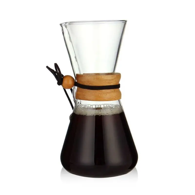 V60 классический стеклянный горшок бумажные фильтры 3 чашки/6 чашек 304 из