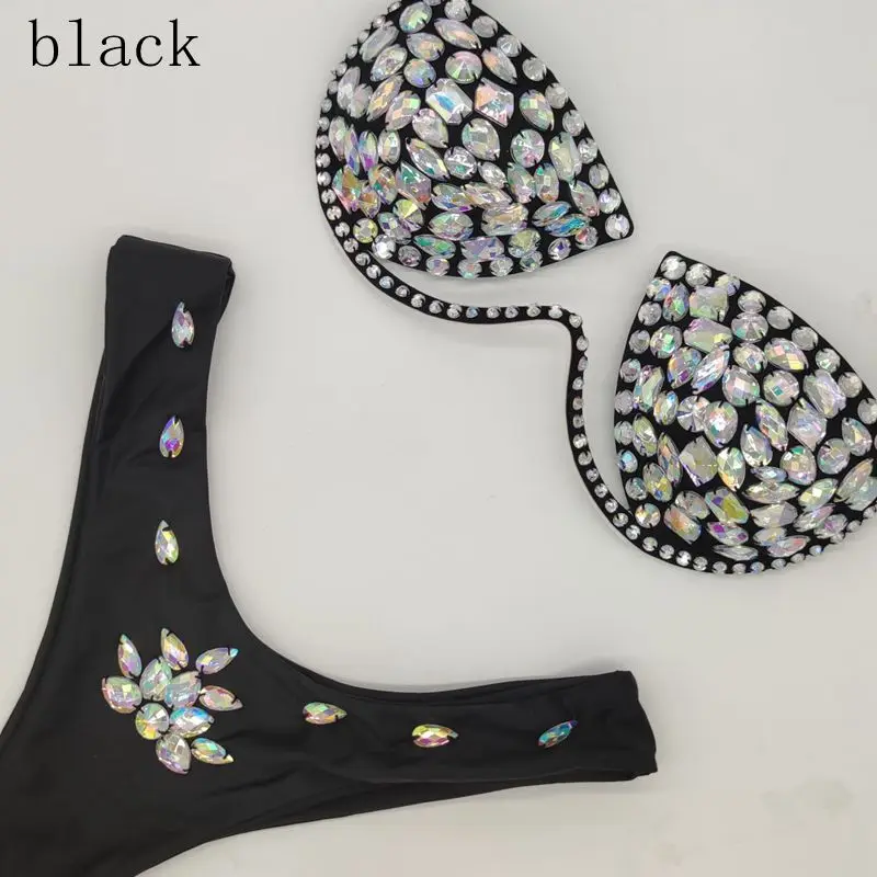 Женский купальник-бикини с бриллиантами и стразами пляжная одежда 2020 | Женская