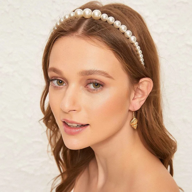 

Todorova New Women Elegant Full Pearls Hairbands Lady Headband Hair Hoops Holder Ornament Headwear Fashion Hair Accessories