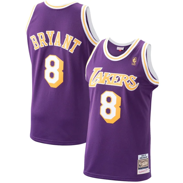 

Kobe Bryant Los Angeles Lakers Michael Mitchell and Nice 2008-09 Hardwood Classic authentic NBA Purple jersey # 8