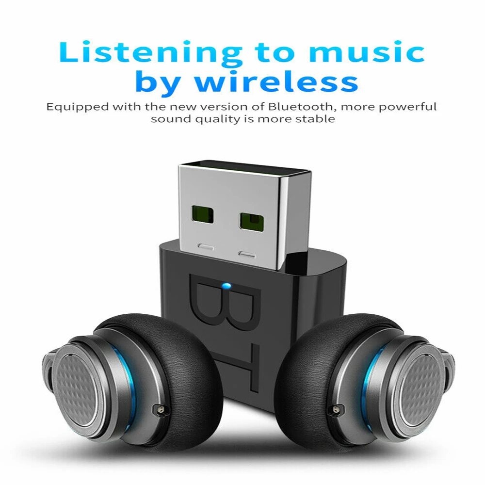Bluetooth-совместимый 5 0 аудио передатчик приемник USB адаптер для ТВ ПК автомобильный