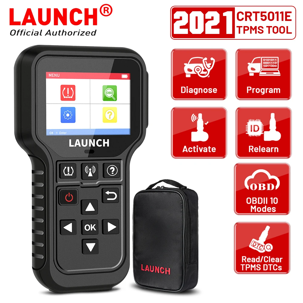 

Диагональ давления в шинах LAUNCH X431 CRT5011E, 315 МГц, 433 МГц