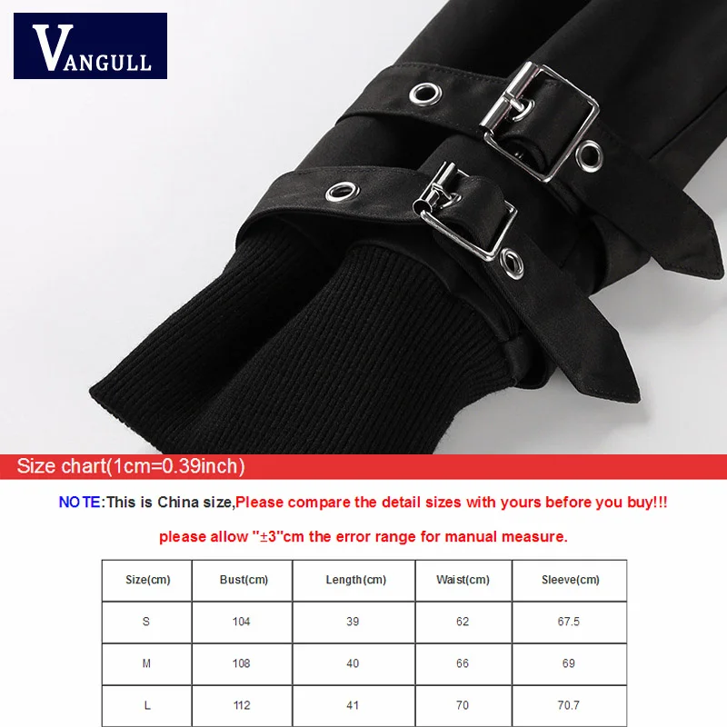 Vangull верхняя одежда пальто куртка бомбер Женская Осенняя с длинными рукавами и