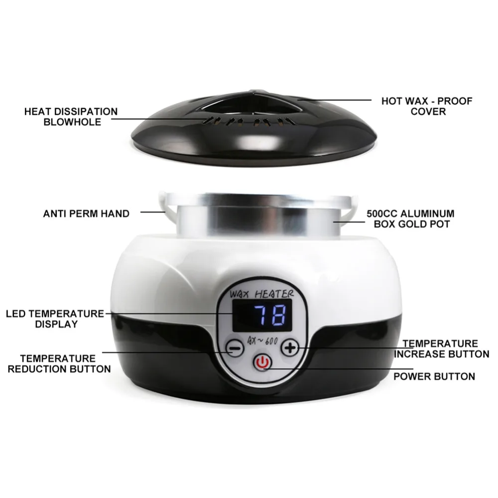 Восковый нагреватель парафина цифровой для удаления волос с ЖК-экраном | Бытовая