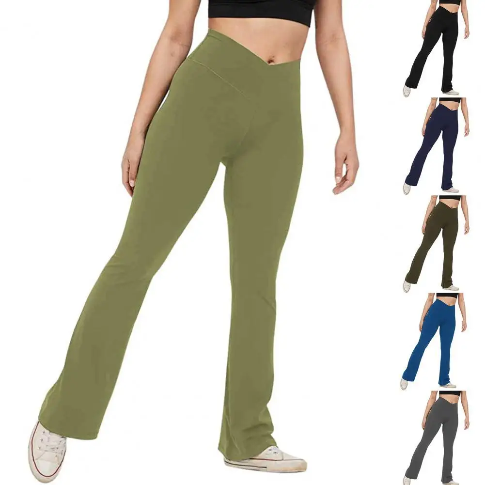 

Women Pants Breathable High Waist Wide Leg Flare Pants Ladies Cargo Work Pants Drawstring Casual Long Pants for Outdoor Trousers