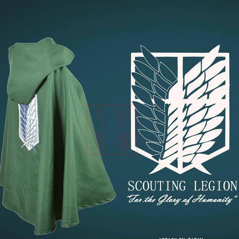 Japanese Hoodie Attack on Titan Cloak Shingeki no Kyojin Scouting Legion Cosplay Costume anime cosplay green Cape mens clothes |