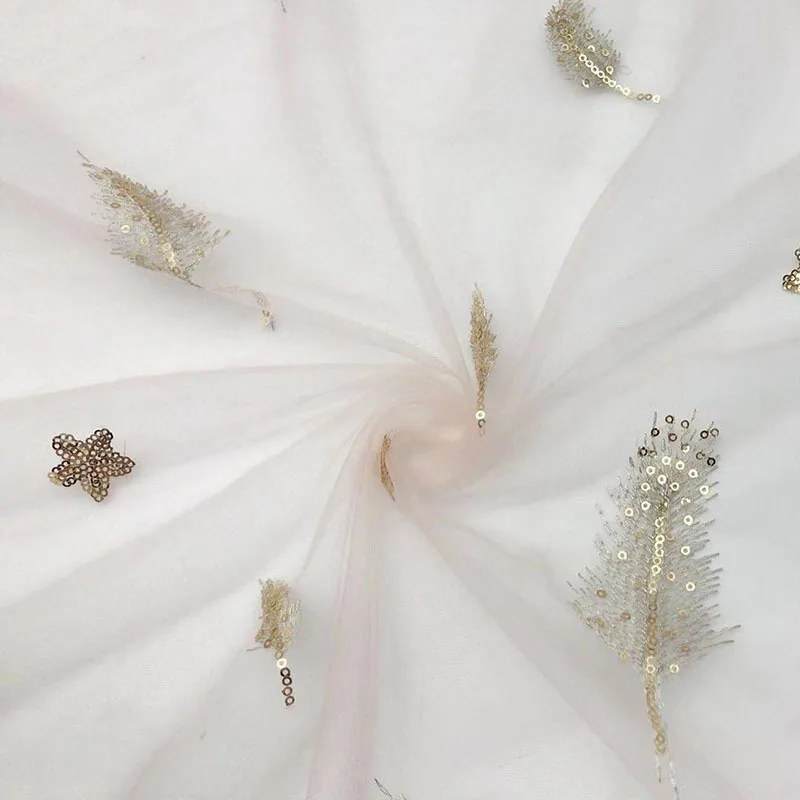 Блестящая вышивка блестками фототкань для юбки-пачки фотоплатье ручная работа