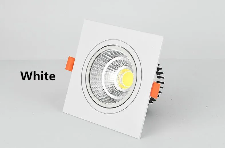 Квадратный cob Диммируемый светодиодный светильник потолочный Точечный 5 Вт 7 9 12