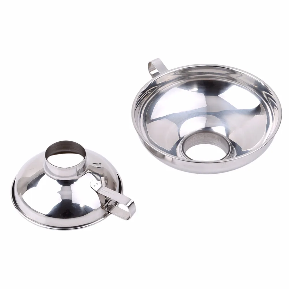 

Stainless Steel Funnel Wide Mouth Canning Funnel Hopper Filter High Quality Kitchen Accessories Tools Kitchen Gadget