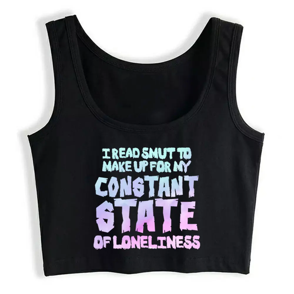 

Crop Top Sport Pastel Goth Kawaii Gothic Snarky Sassy Sarcastic Fashion Inscriptions Sleeveless Tank Top Women