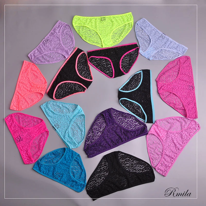 ac58random 5xl big size women black color sexy underwear ladies underwear panties lingerie bikini ear pants/ thong/g-string 1pcs/lot ac124 - Color: ac58random