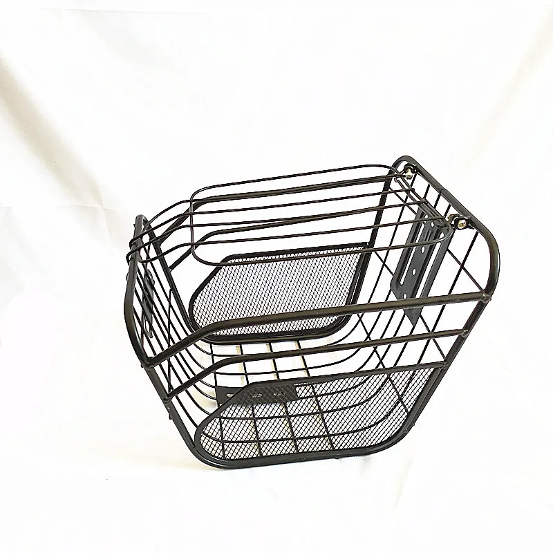 Металлическая велосипедная корзина большого размера электрическая железная для