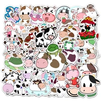103050pcs cartoon ins wind cute cow decoration sticker scooter trunk motorcycle locomotive car sticker wholesale