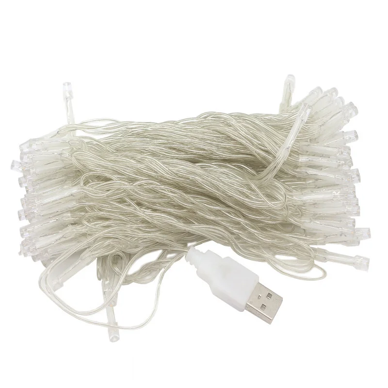 DC 5V 10M USB светодиодная гирлянда водонепроницаемая лампа для праздника Рождества