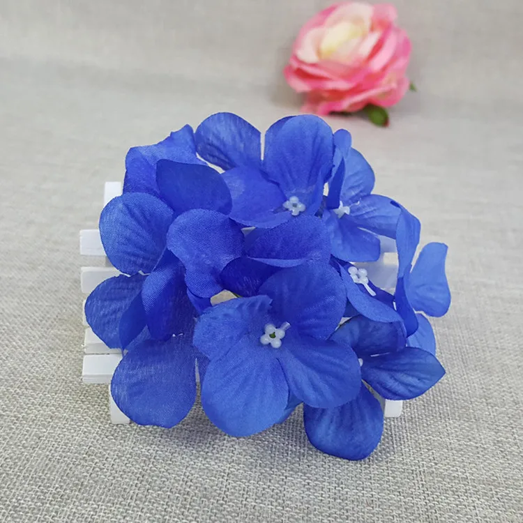 50pcs 12cm Artificial Silk Hydrangea Flower Heads For DIY Wreath Corsage Hair Dress Wall Road Lead Wedding Decoration | Дом и сад