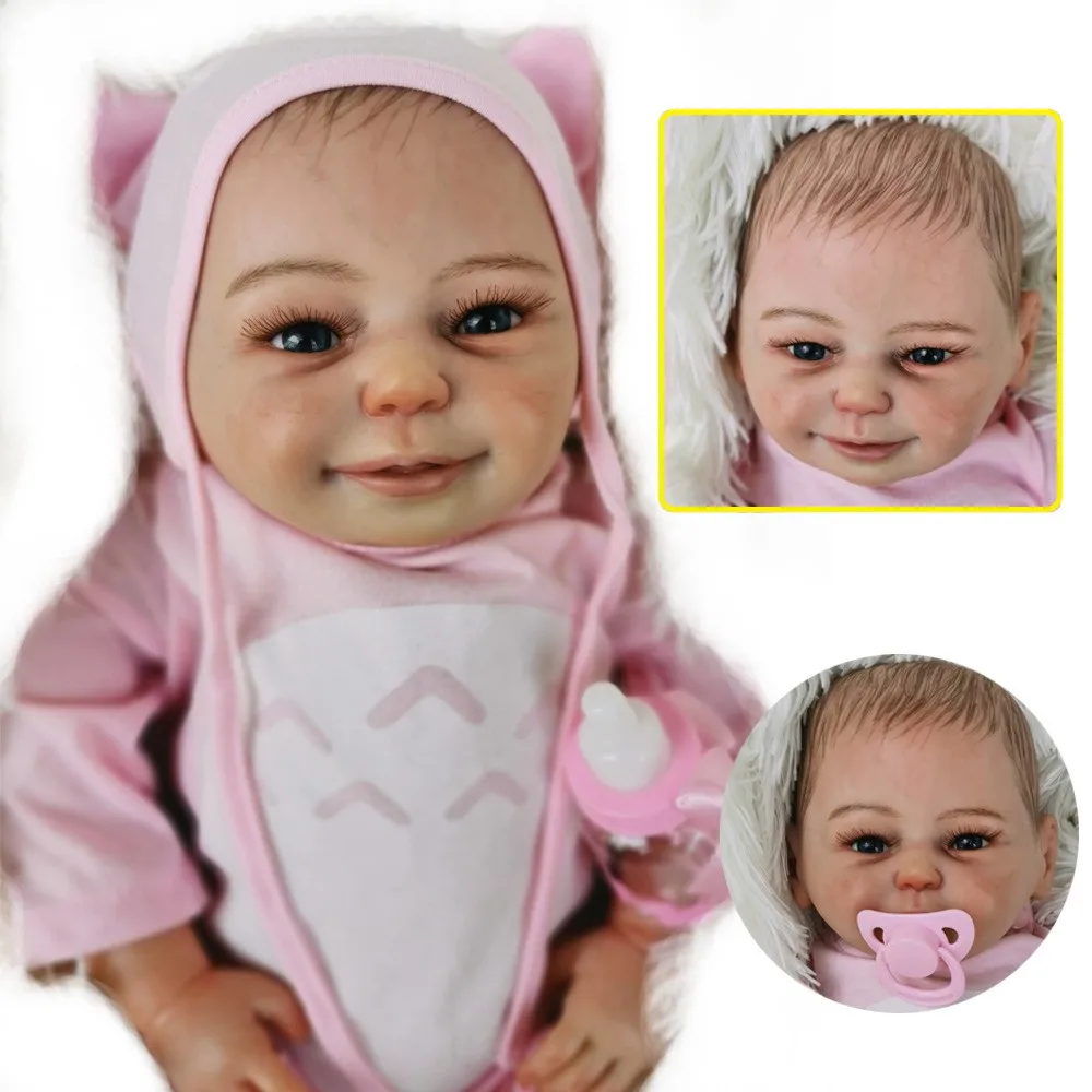Reborn BabyDoll 20 дюймов реалистичные куклы для новорожденных, реалистичные куклы для новорожденных, силиконовые куклы ручной работы для детей, подарок для детей