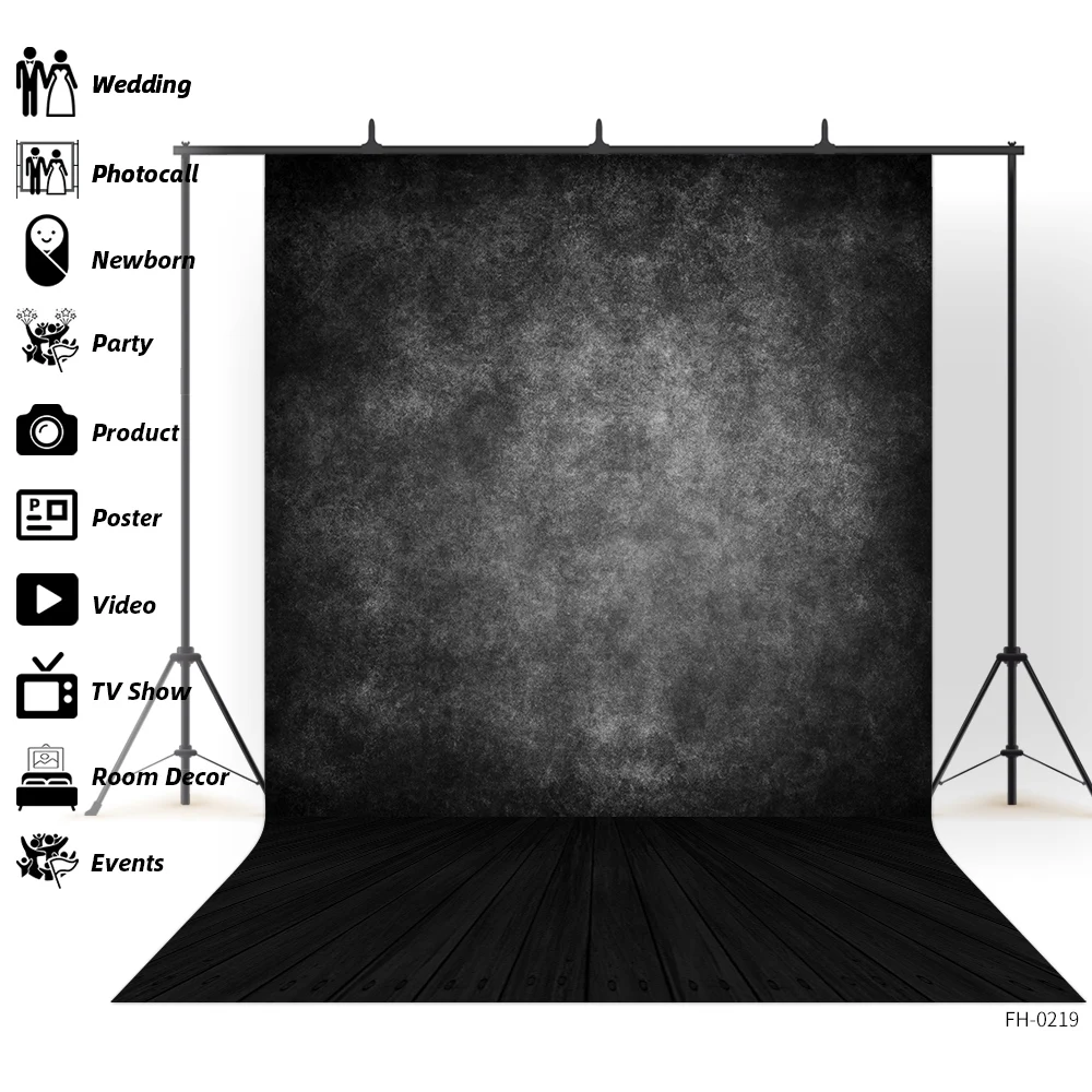 

Фон для студийной фотосъемки с абстрактным градиентом и темным деревянным полом