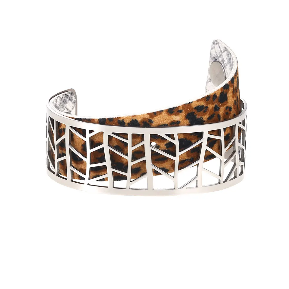 Женские браслеты манжеты Cremo индийские из искусственной кожи с дырочками