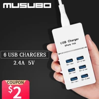 musubo 6 usb mobile phone chargers for iphone x 6 plus 5 5s se 7 8 plus us uk eu au fast charger for samsung galaxy s10e s9 s8